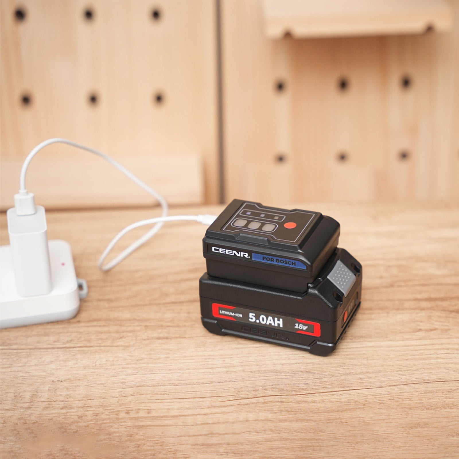 CEENR 45W USB-C Power Bank Adapter for Bosch 18V Batteries