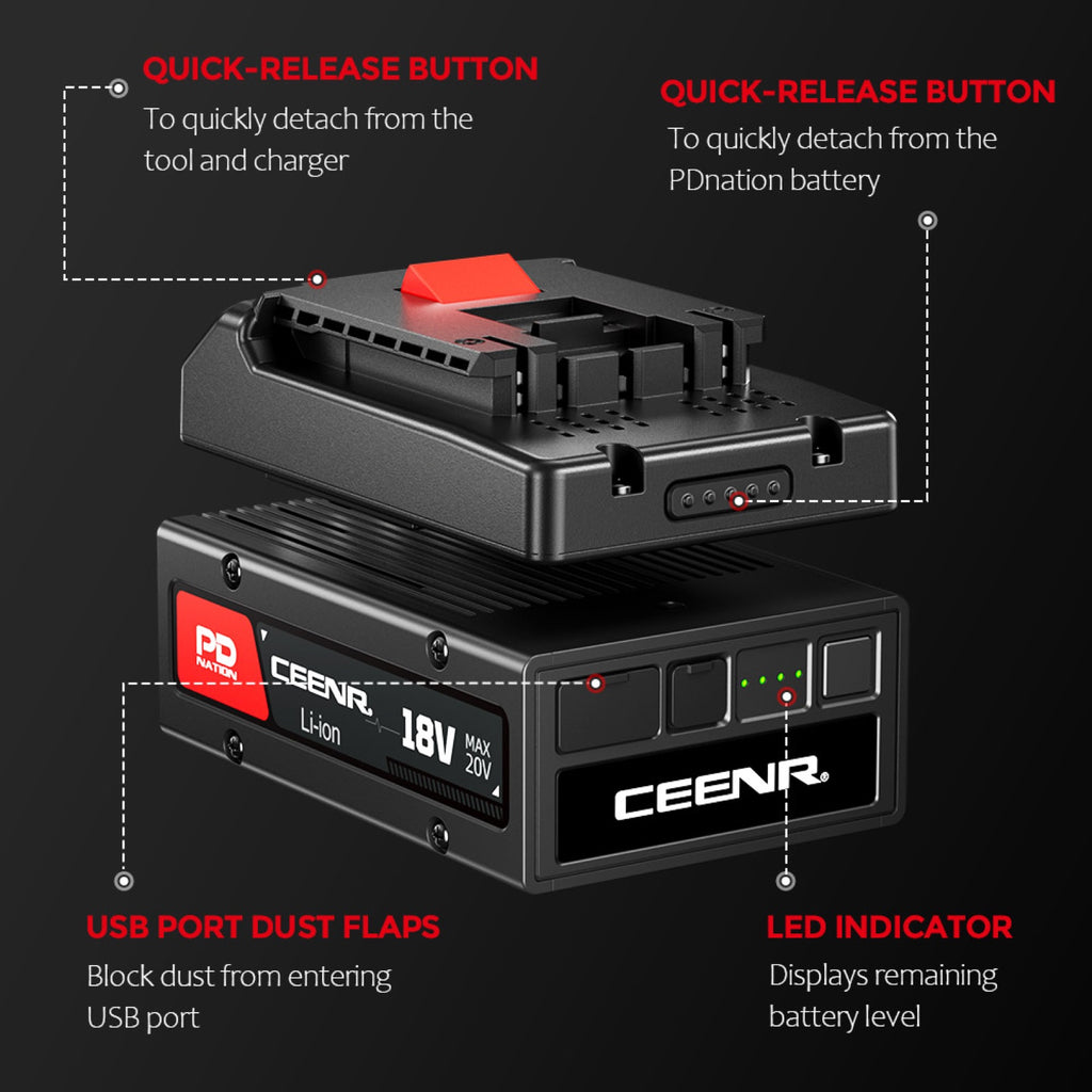 CEENR PDnation™ Brand Mount for Bosch Professional 18V Power Tools