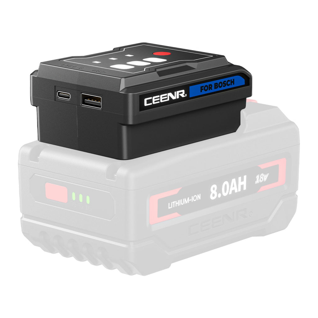 CEENR 45W USB-C Power Bank Adapter for Bosch 18V Batteries