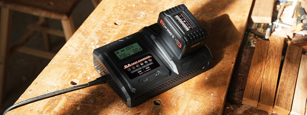 6 Amp Fast Charger for Black and Decker 20V Max Lithium-Ion Battery Pack