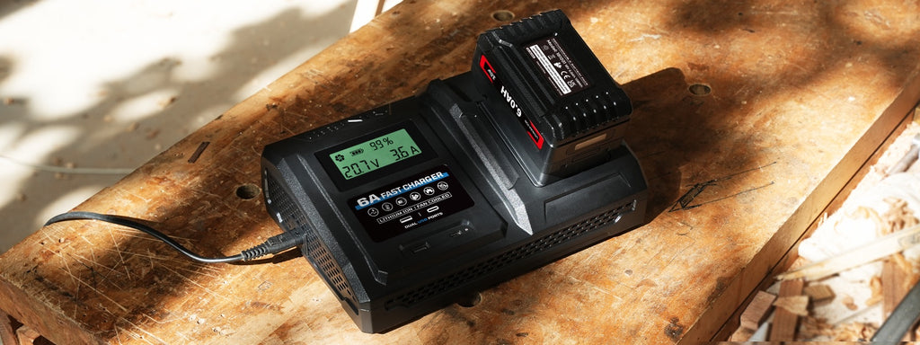 6 Amp Fast Charger for Bosch 18V Lithium-Ion Battery Pack