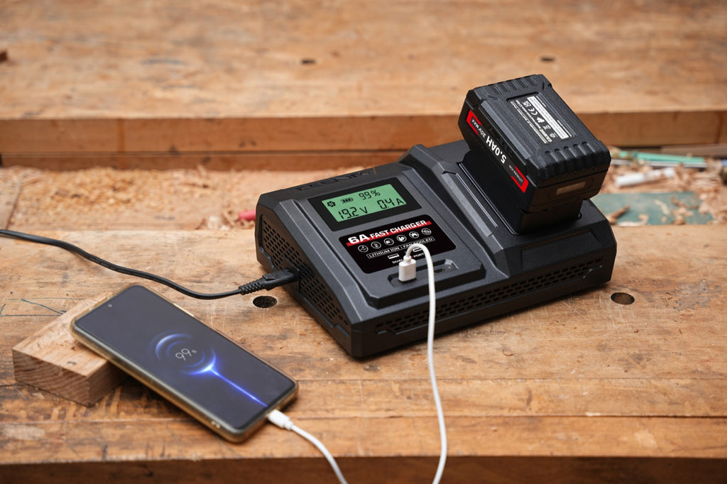 6 Amp Fast Charger for Craftsman 20V Max Lithium-Ion Battery Pack