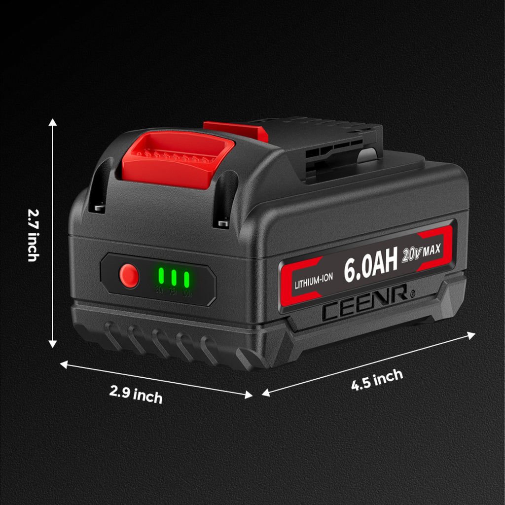 CEENR 6.0Ah Battery (with LG HG2 Cells) for DeWalt 20V Max | Replacement Model DCB200