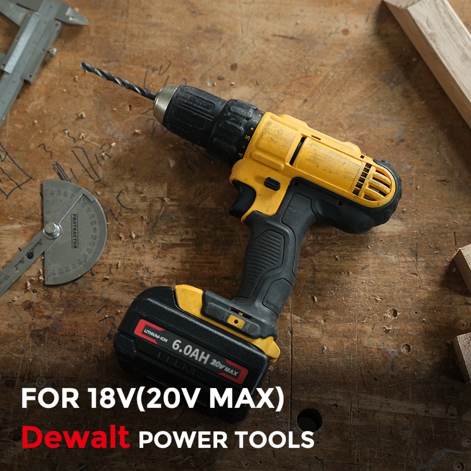 CEENR 6.0Ah Battery (with LG HG2 Cells) for DeWalt 20V Max | Replacement Model DCB200