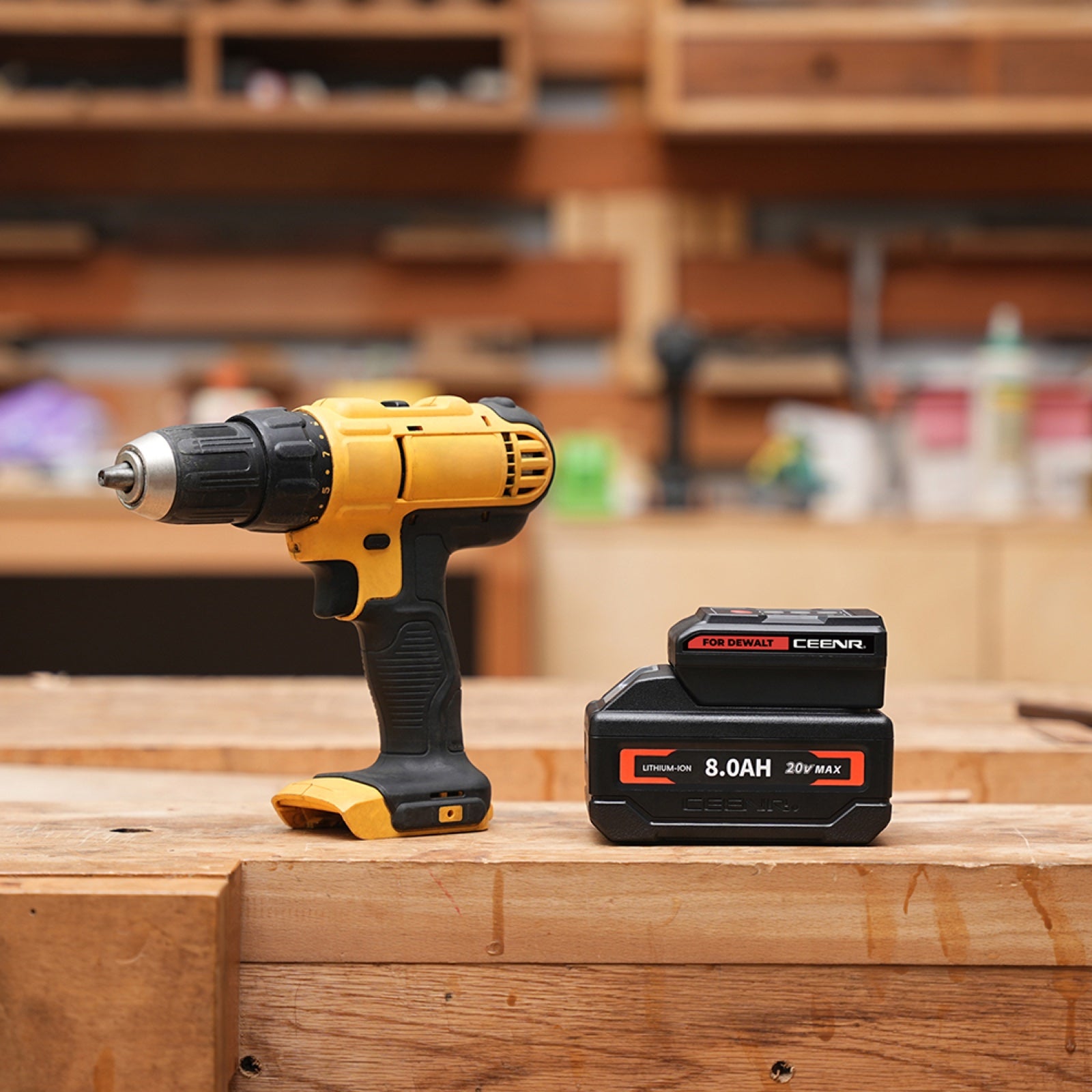 CEENR 8.0Ah Battery (with Lishen 21700 Cells) for DeWalt 20V Max | Replacement Model DCB200