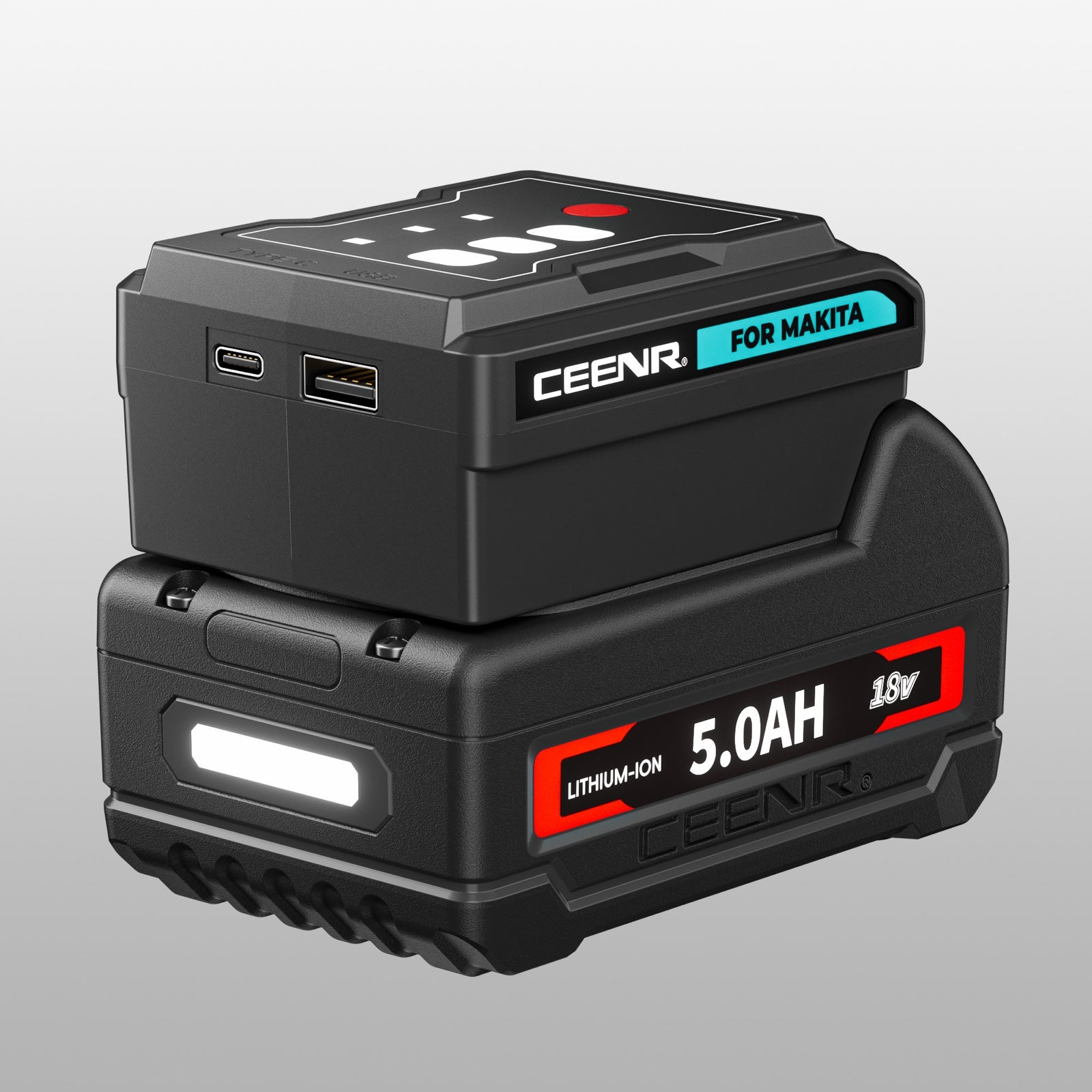 CEENR 45W USB-C Power Bank Adapter for Makita 18V Batteries