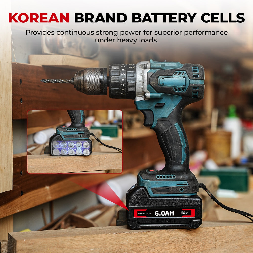 CEENR 6.0Ah Battery (with LG HG2 Cells) for Makita 18V | Replacement Model BL1860B