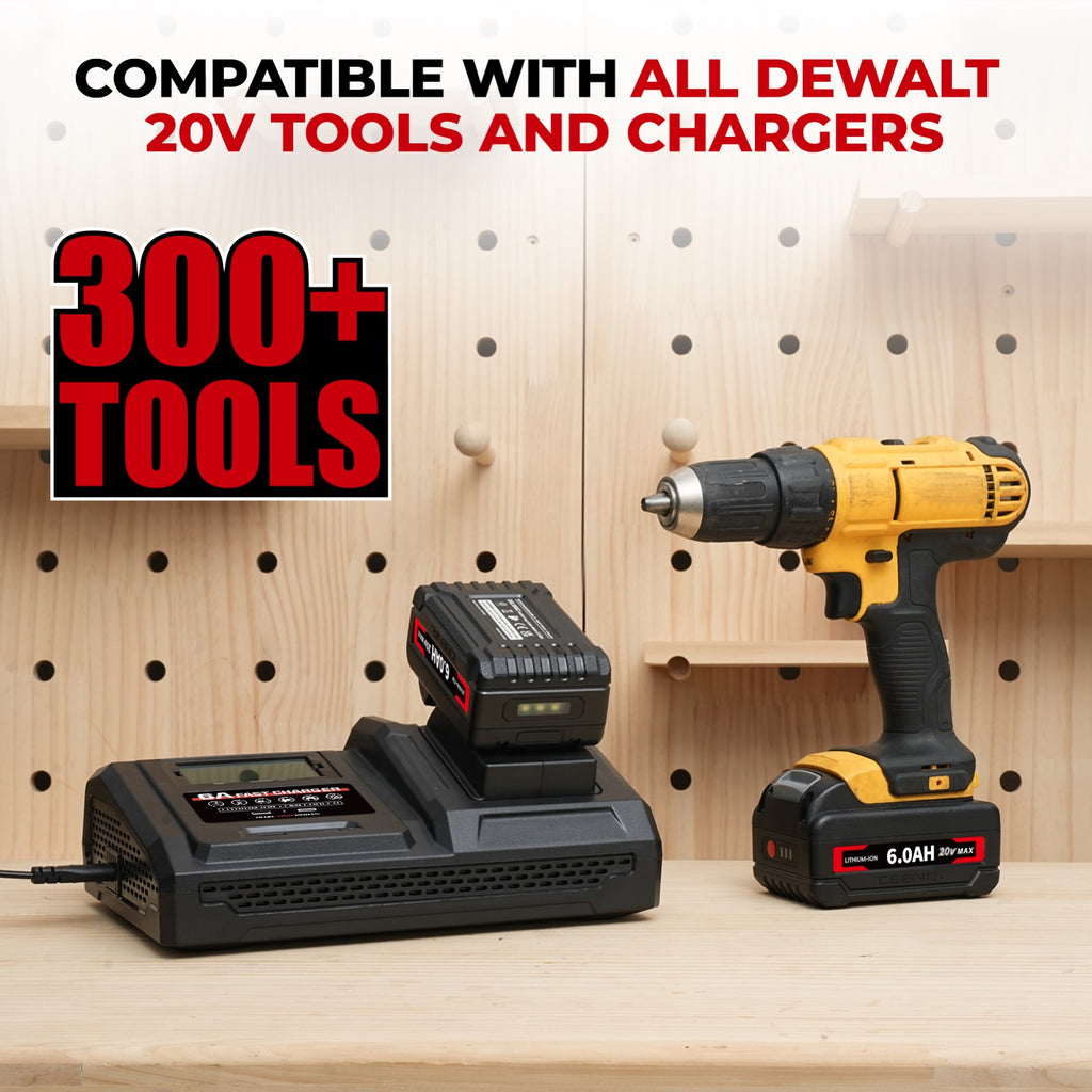 CEENR 6.0Ah Battery (with LG HG2 Cells) for DeWalt 20V Max | Replacement Model DCB200