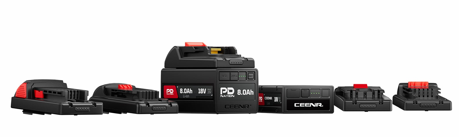 CEENR PDnation™ 8.0Ah Universal Power Tool Battery — 1,600+ Tools, 100W USB-C