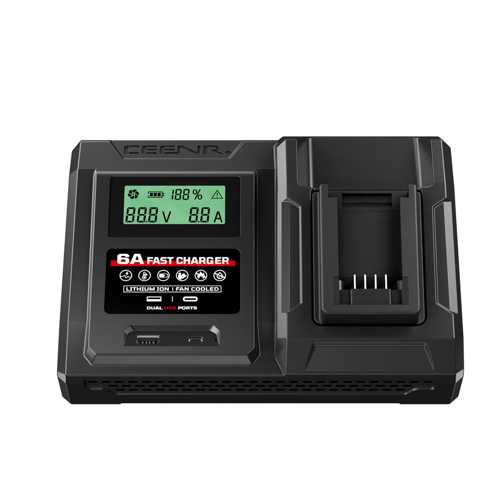 6 Amp Fast Charger for Porter Cable 20V Max Lithium-Ion Battery Pack