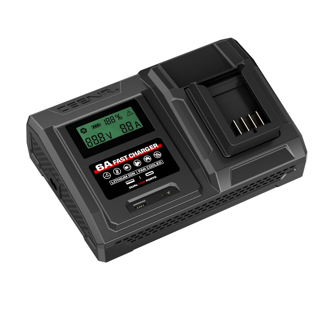 6 Amp Fast Charger for Craftsman 20V Max Lithium-Ion Battery Pack